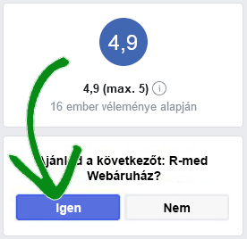 R-med Webáruház - facebook értékelés