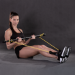 Kép 2/8 - Dittmann Body-Stick Set Pilates edzőrúd 4 féle erősségű gumikötéllel + hordozótáskával