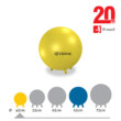 Fit-Ball Ülőlabda lábakkal sárga 45 cm