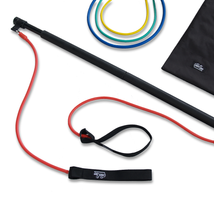 Dittmann Body-Stick Set Pilates edzőrúd 4 féle erősségű gumikötéllel + hordozótáskával