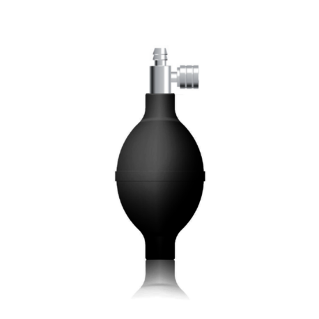 Kézipumpa higanyos vérnyomásmérőkhöz H3, fekete, prémium fém leeresztőszeleppel