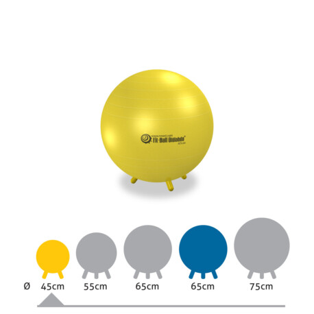Fit-Ball Ülőlabda lábakkal sárga 45 cm
