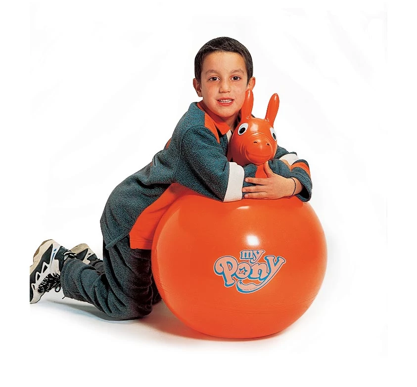 Gymnic® My Pony pónifejű füleslabda narancs